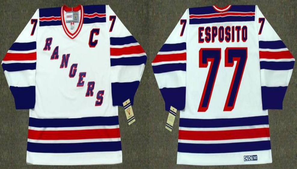2019 Men New York Rangers 77 Esposito white CCM NHL jerseys